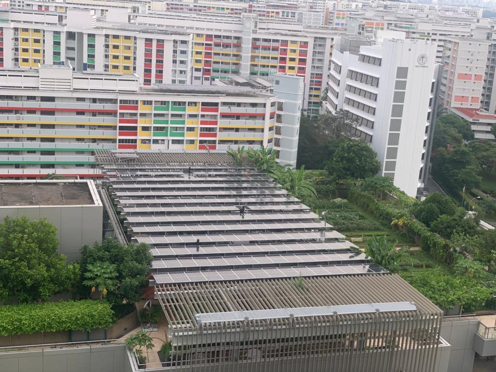 Solar PV-2  Khoo Teck Puat above the air conditioner units