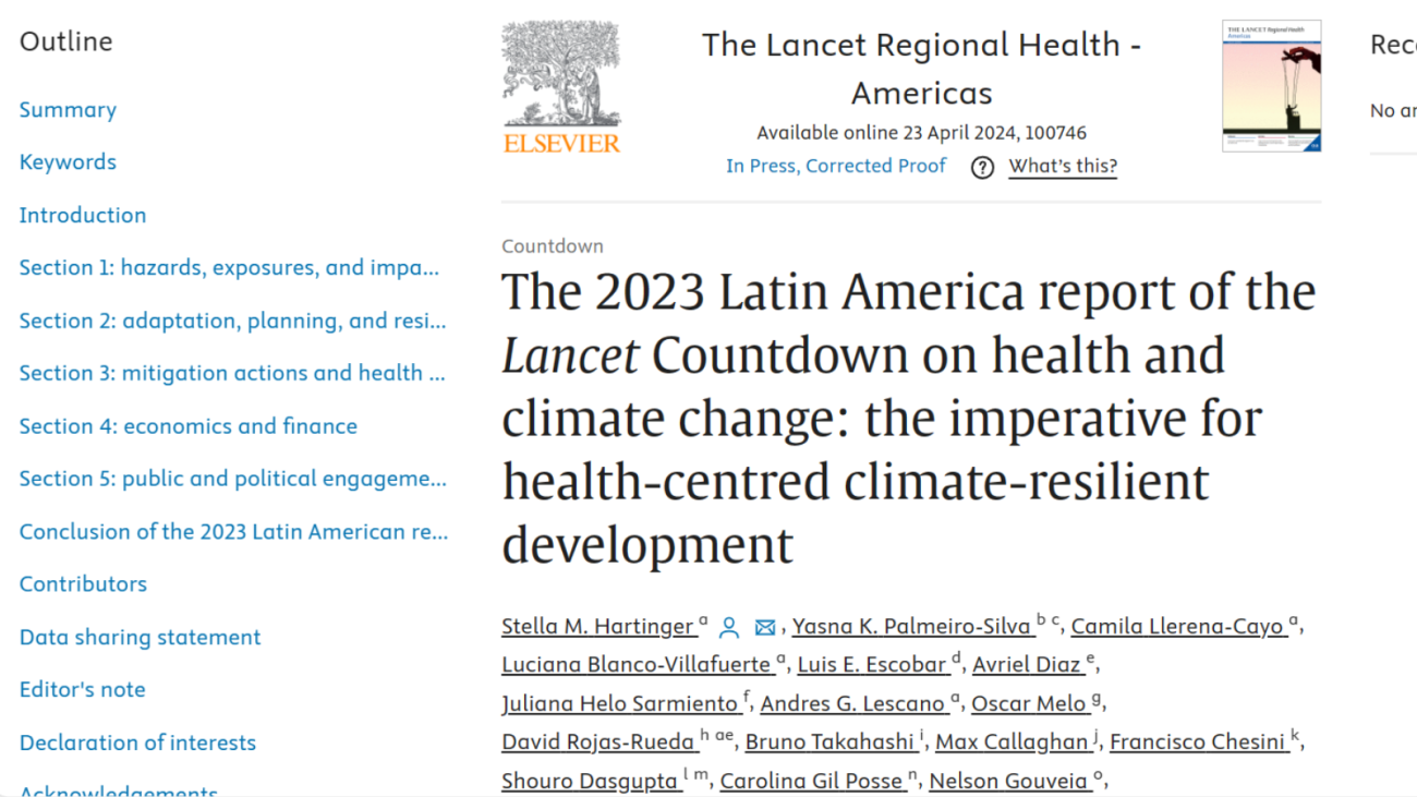 Informe regional Lancet Countdown Latinoamérica